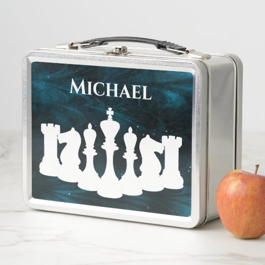 Aangepaste blauwe nebula Chess Piece King (In situ)