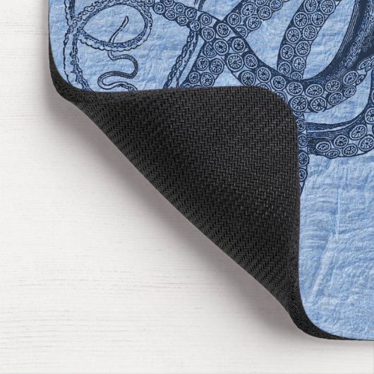 Aangepaste blauwe octopus Muismat (Hoek)