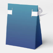 Aangepaste blauwe ombre gradiënt bedankdoosjes (Achterkant)