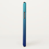 Aangepaste blauwe ombre gradiënt Case-Mate iPhone case (Achterkant / rechts)