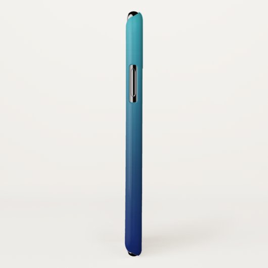 Aangepaste blauwe ombre gradiënt Case-Mate iPhone case (Achterkant / rechts)
