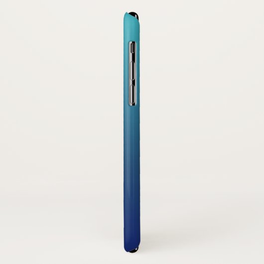 Aangepaste blauwe ombre gradiënt Case-Mate iPhone case (Achterkant/links)