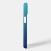 Aangepaste blauwe ombre gradiënt Case-Mate iPhone case (Achterkant / Rechts)