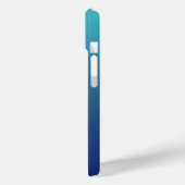 Aangepaste blauwe ombre gradiënt Case-Mate iPhone case (Achterkant / Links)