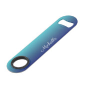 Aangepaste blauwe ombre gradiënt speed flessenopener (Voorkant Gekanteld)