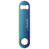 Aangepaste blauwe ombre gradiënt speed flessenopener (Voorkant)