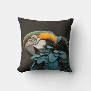 Aangepaste Blauwe Papegaai Kussen