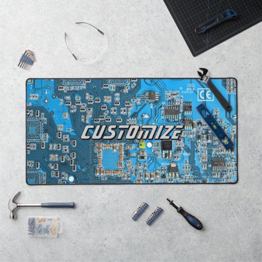 Aangepaste blauwe PCB-printplaat voor IT-professio Bureaumat (Werkstation)