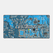 Aangepaste blauwe PCB-printplaat voor IT-professio Bureaumat (Voorkant)
