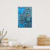 Aangepaste Blauwe PCB-printplaat voor IT-professio Poster (Keuken)