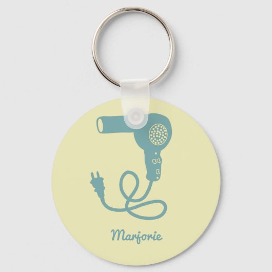 Aangepaste blauwe retro-wasdroger sleutelhanger (Voorkant)