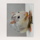 Aangepaste blauwe roan Husky Pet Rat Legpuzzel (Verticaal)