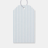 Aangepaste Blauwe Schelp Kuststreep Cadeaulabel (Achterkant)