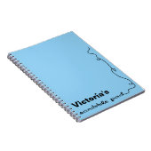 Aangepaste blauwe schijfkaart notitieboek (Rechterzijde)