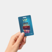 Aangepaste Blauwe Ster Gradiënt VIP Pas Voor Evene Badge (Handheld)