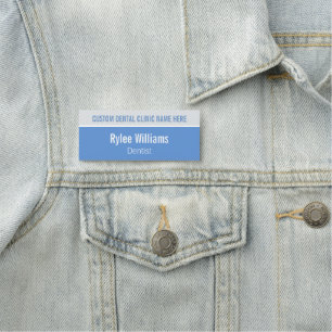 Aangepaste blauwe tandarts naamplaatje