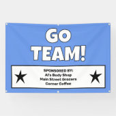 Aangepaste blauwe teambanner spandoek (Horizontaal)