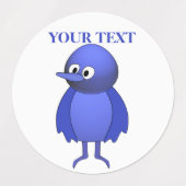 Aangepaste blauwe vogels labels (Design 2)