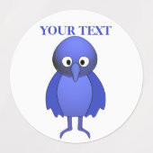 Aangepaste blauwe vogels labels (Design 1)