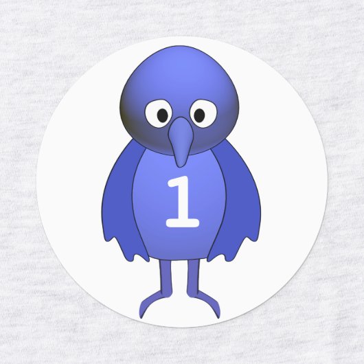 Aangepaste blauwe vogels labels (Design 1)