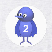 Aangepaste blauwe vogels labels (Design 2)