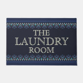 Aangepaste blauwe wasruimte deurmat (Voorkant)