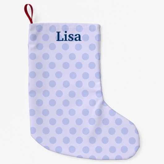 Aangepaste blauwe wenkbrauwen kerststop kleine kerstsok (Voorkant)