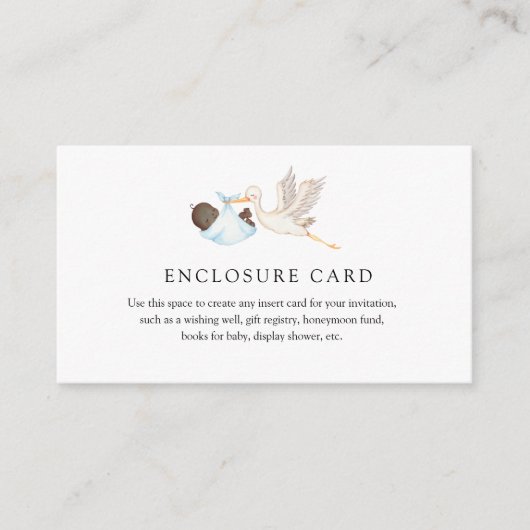 Aangepaste blauwe winkelkaart informatiekaartje (Voorkant)