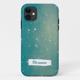 Aangepaste Blauwgroen Aqua Blue iPhone Case