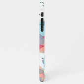 Aangepaste Blauwgroen Blauw Blush Perzik Sinaasapp iPhone Hoesje (Linkerkant)