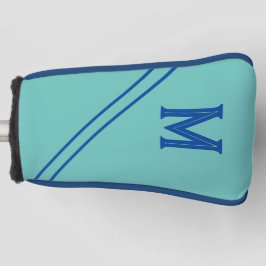 Aangepaste Blauwgroen blauw golfputter hoofd Hoesj Golfheadcover