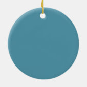 Aangepaste Blauwgroen blauw kerstversiering Keramisch Ornament (Achterkant)