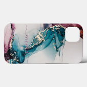 Aangepaste Blauwgroen blauwe Paarse mobiele telefo Case-Mate iPhone Case (Achterkant (horizontaal))