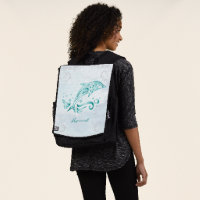 Aangepaste blauwgroen Dolphin-rugzak
