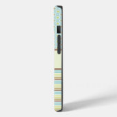 Aangepaste Blauwgroen en langzame groene patroonte Case-Mate iPhone Case (Achterkant / Links)