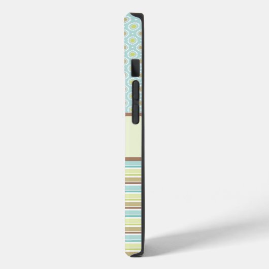 Aangepaste Blauwgroen en langzame groene patroonte Case-Mate iPhone Case (Achterkant / Links)