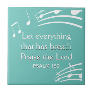 Aangepaste Blauwgroen MUZIEKNOTEN Tegeltje