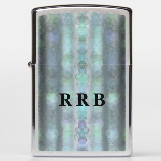 Aangepaste Blauwgroen Zippo Lighter (Voorkant)