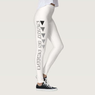 Aangepaste Blijf In Vorm Fitness Witte Leggings