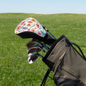 Aangepaste bloem golfhoes golfheadcover (Insitu)