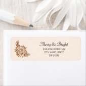 Aangepaste bloem op lichtbeige etiket (Insitu)