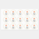 Aangepaste bloem op witte adreslabels labels (Vel)
