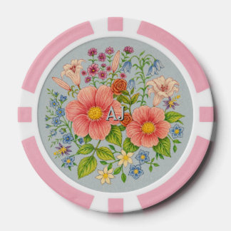 Aangepaste bloem poker chips