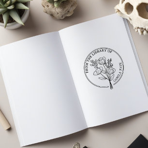 Aangepaste bloem uit de bibliotheek van 	rubberstempel