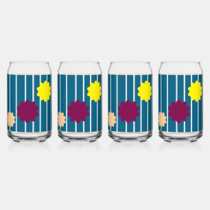 Aangepaste Bloemen Abstract Blikvorm Glas