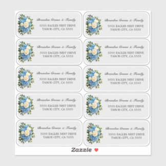 Aangepaste Bloemen Adresetiketten voor Familie sti Sticker