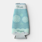 Aangepaste  Bloemen Bruid Bottle Cooler (Voorkant)
