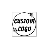 Aangepaste Bloemen Logo Rubberstempel (Afrduk)