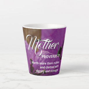 Aangepaste Bloemen MOEDER Spreuken 31 Latte Mok