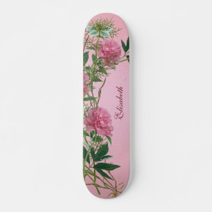 Aangepaste bloemen rustieke pioen thema gepersonal skateboard